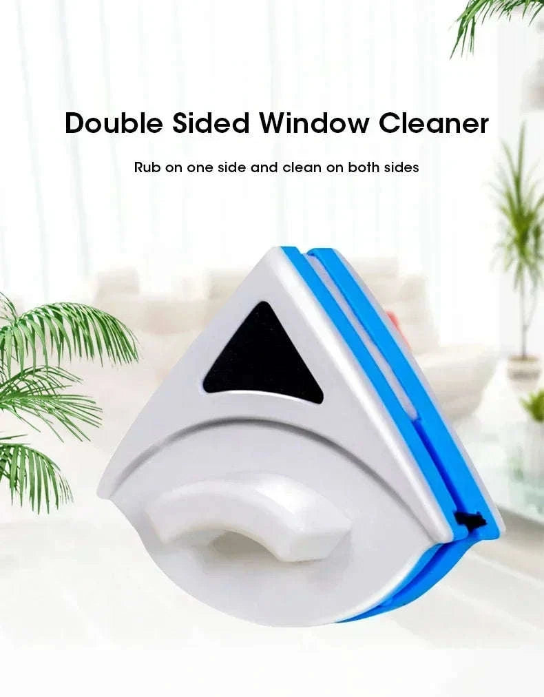 Dual Sided Magnetic Glass Cleaner with Automatic Drainage-Red-3-8mm