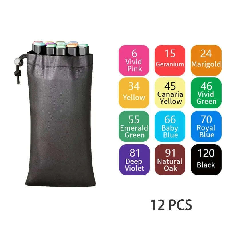 Dual Tip Alcohol Drawing Markers for Smooth Blending-262PCS