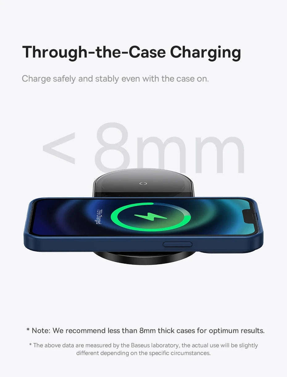 Dual Wireless Charger with LED Display for iPhone, Samsung & AirPods-Black