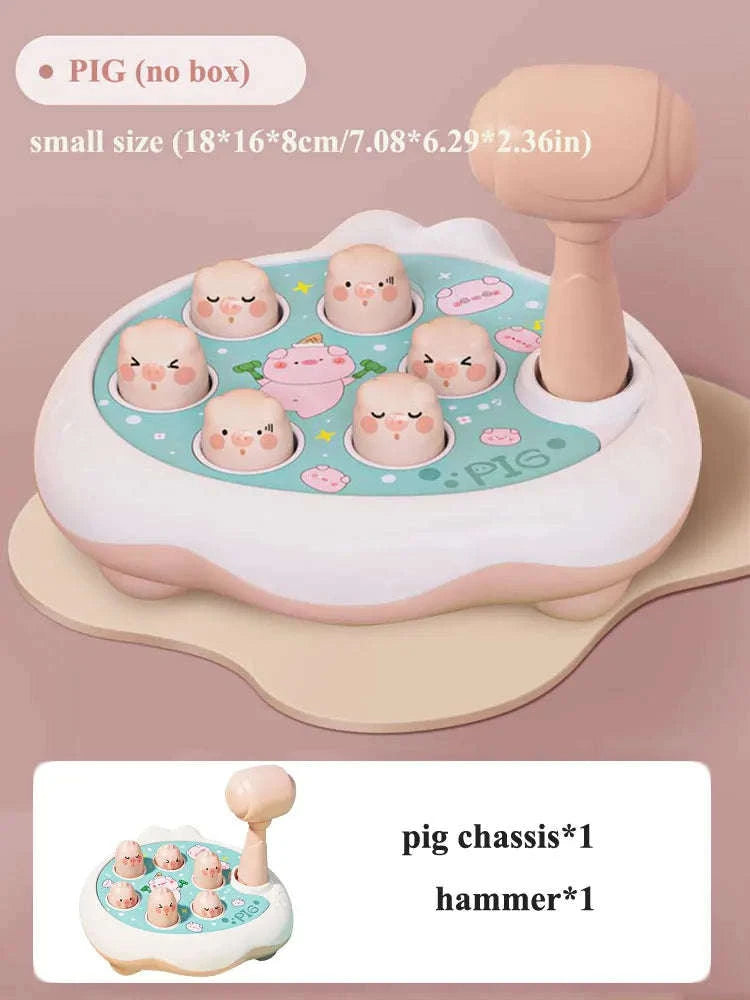 Duck/Frog/Pig Baby Montessori Animal Hammer Toy-frog no box