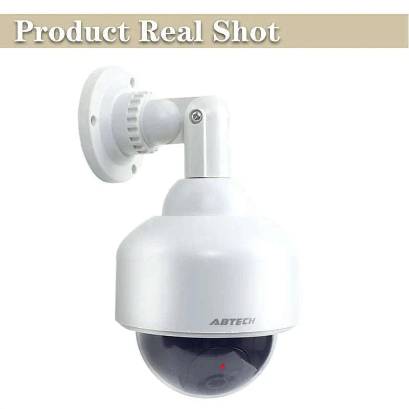 Dummy Security Camera with LED Flash IP54 Outdoor Dome-WHITE / China Mainland