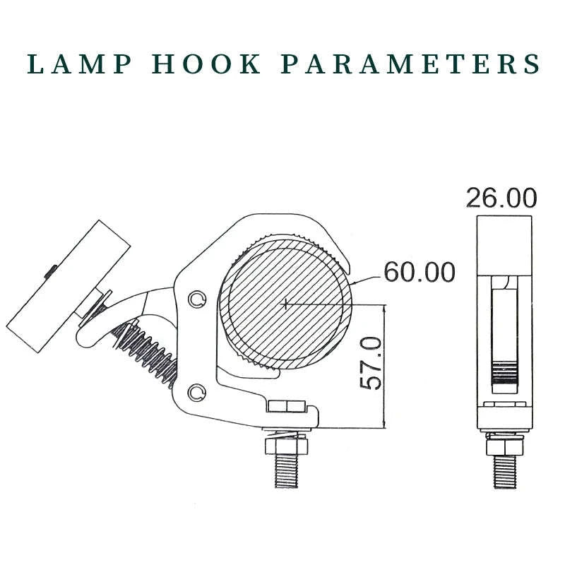 Durable Heavy-Duty Stage Light Hook Clamp Set-silver / Australia