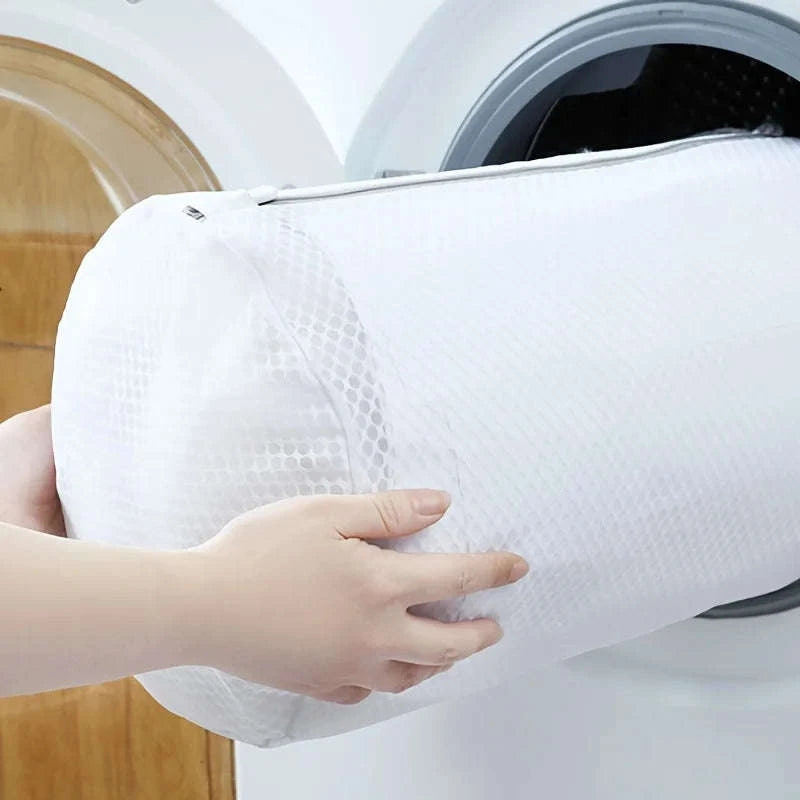 Durable Mesh Shoe Cleaning Bag-WHITE