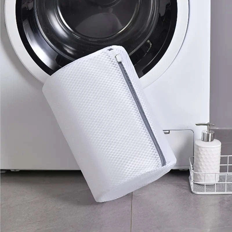 Durable Mesh Shoe Cleaning Bag-WHITE