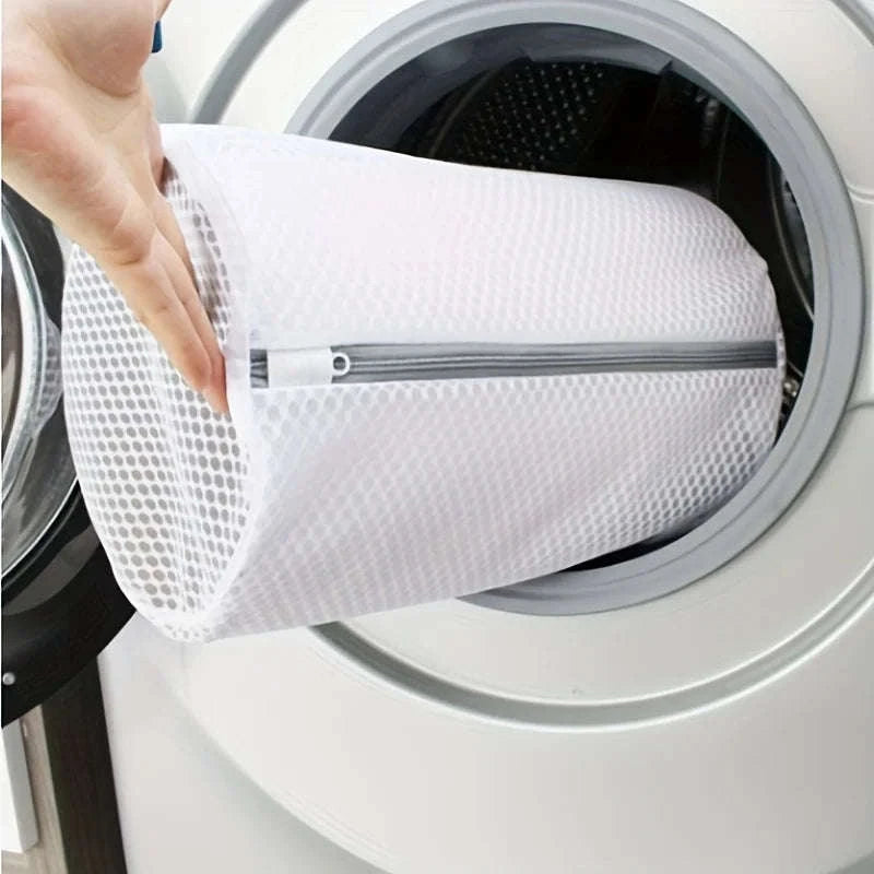 Durable Mesh Shoe Cleaning Bag-WHITE