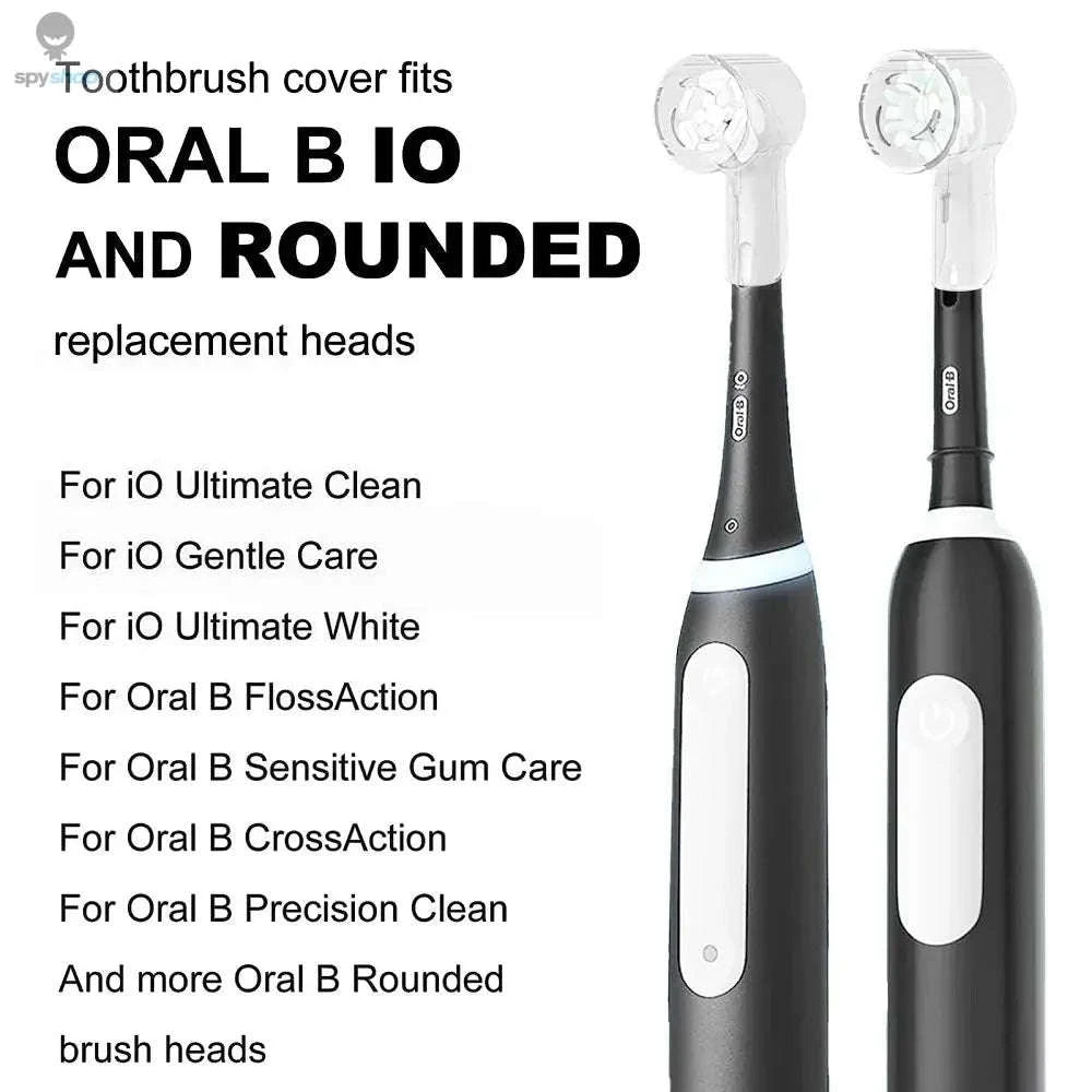 Dustproof Toothbrush Head Covers for Oral B – Hygienic Travel Protection-Clear-8 Pcs