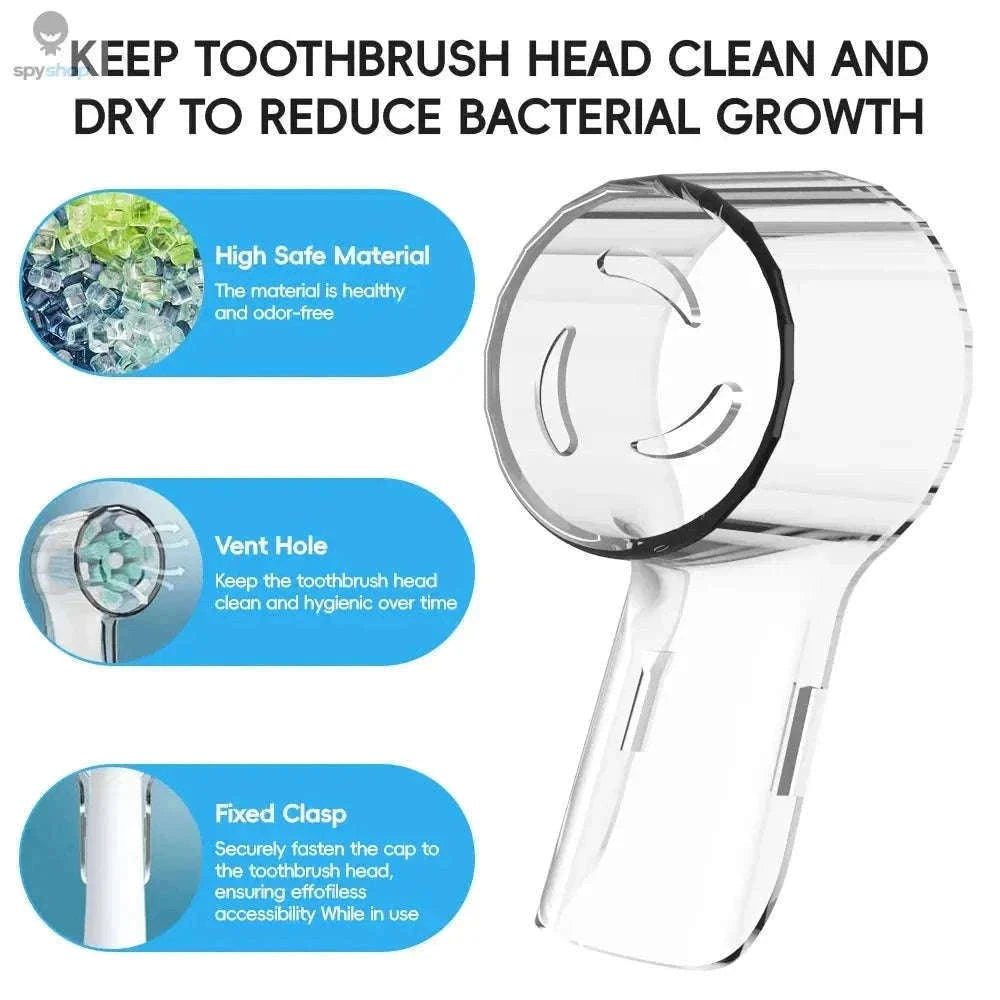 Dustproof Toothbrush Head Covers for Oral B Travel Protection-Clear-8 Pcs