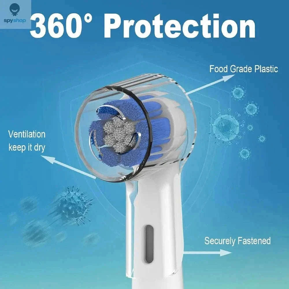 Dustproof Toothbrush Head Covers for Oral B Travel Protection-Clear-8 Pcs