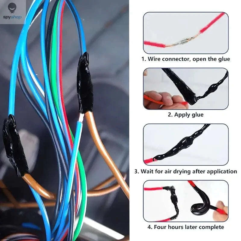 DViva Liquid Electrical Tape Waterproof Sealant – Flexible Protective Coating for Wiring and Connectors-50ml black