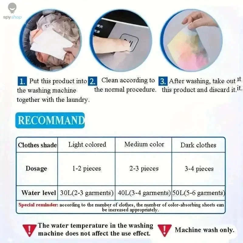Dye-Resistant Laundry Cloth for Mixed Loads and Color Protection-50pcs