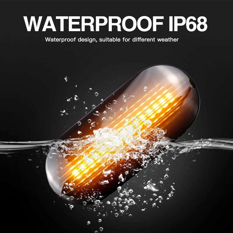 Dynamic LED Side Marker Light Amber Turn Signal Replacement-2pcs Dynamic Smoked / China Mainland