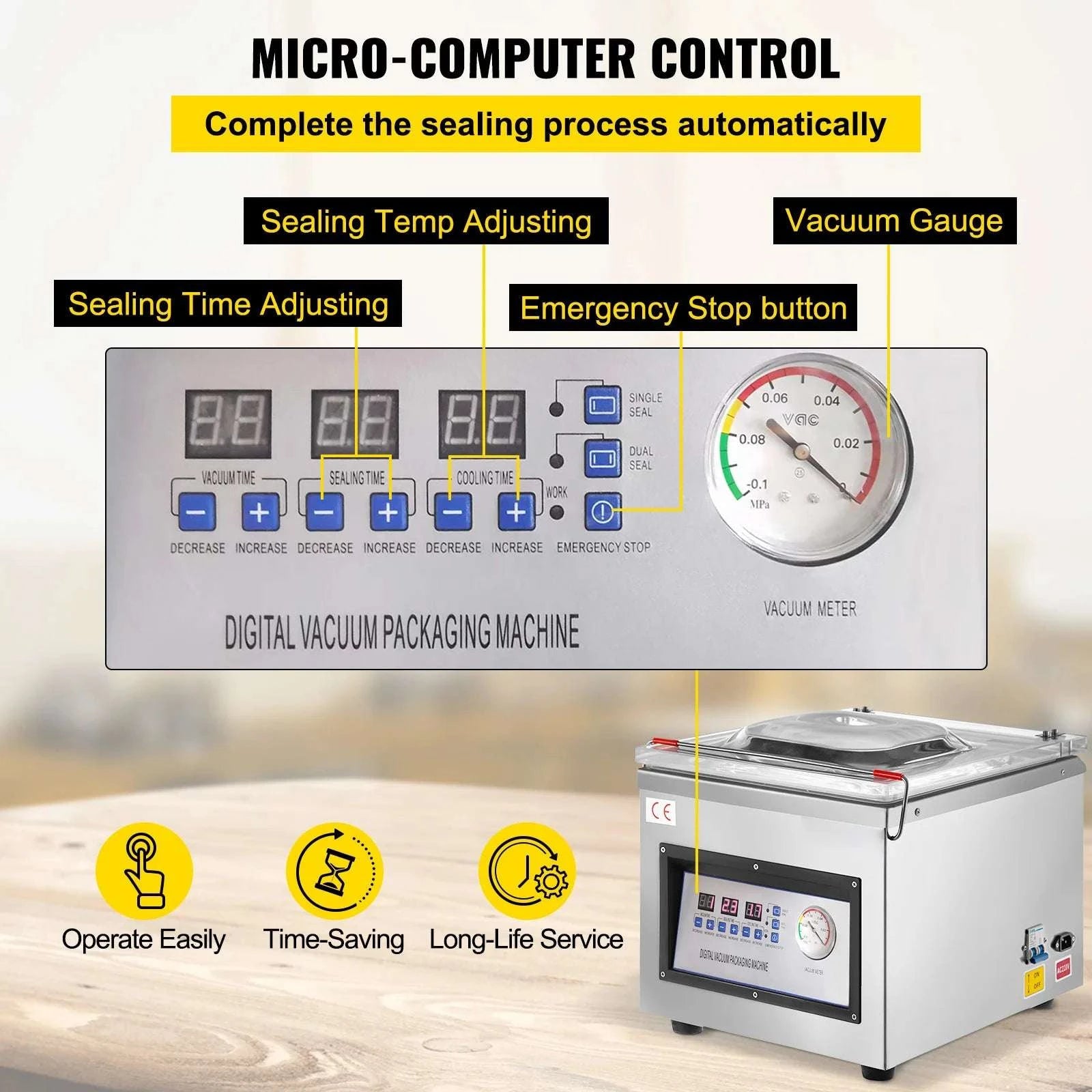 DZ-260C Chamber Vacuum Sealer 31cm Digital Food Packing Machine-DZ-260C / United States