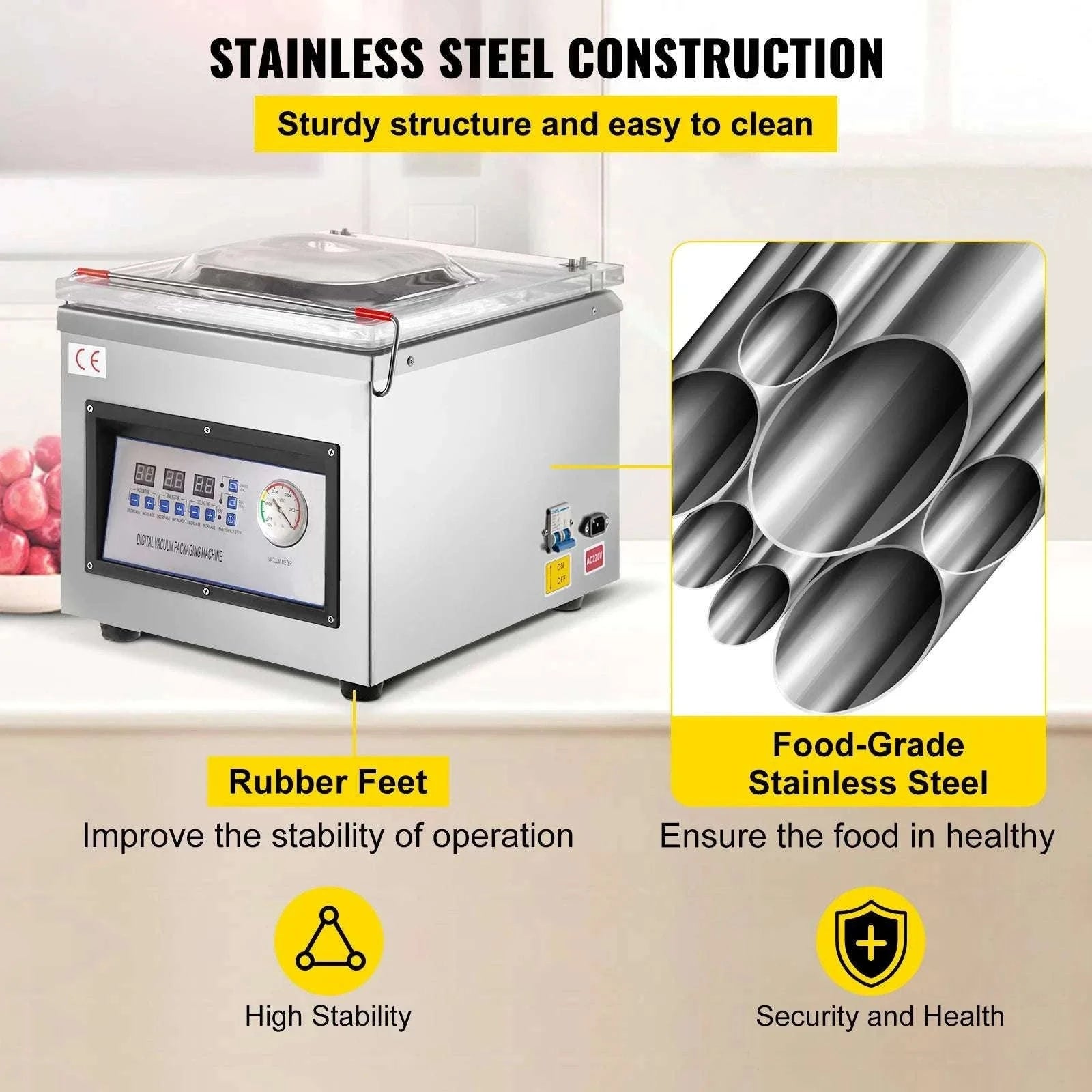 DZ-260C Chamber Vacuum Sealer 31cm Digital Food Packing Machine-DZ-260C / United States