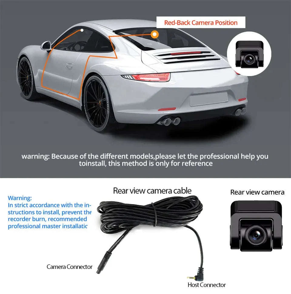 E-ACE B53P 4K GPS Dash Cam-B53P-15M RCC-BL / 128G