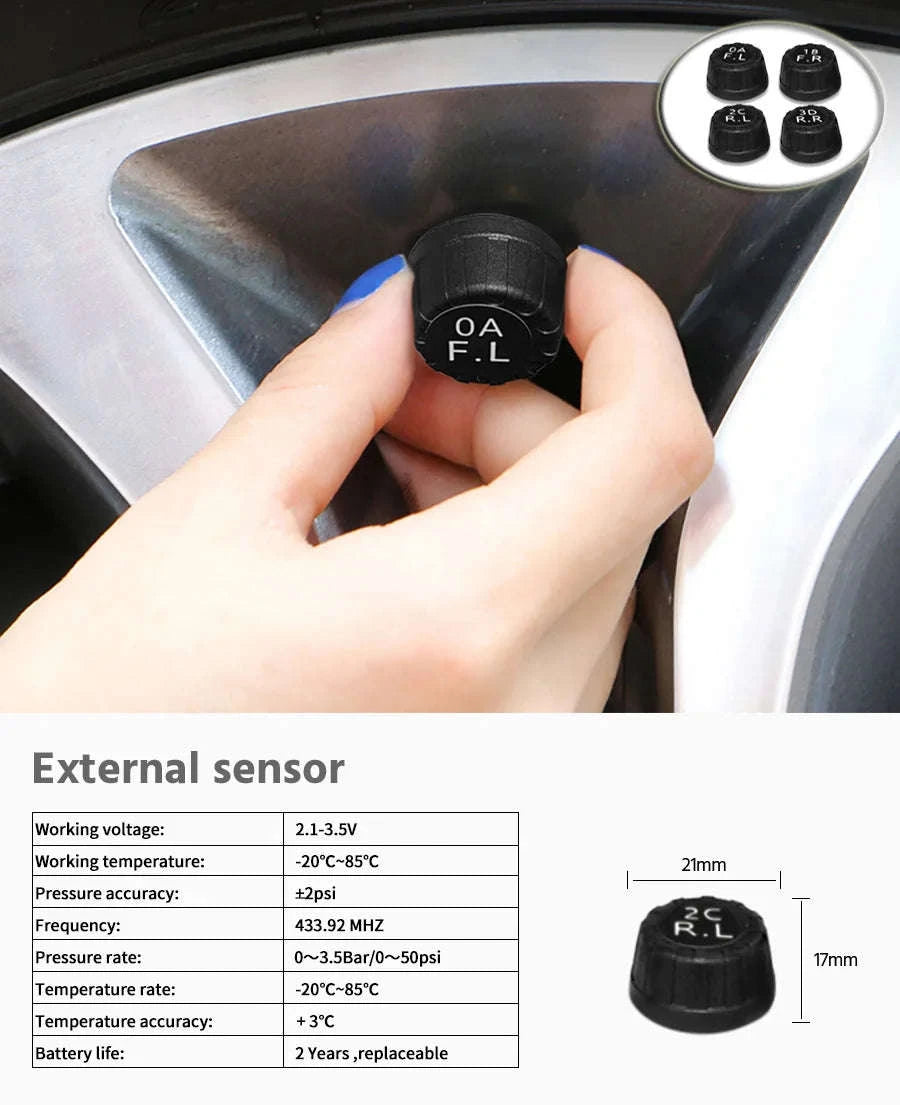 E-ACE Solar-Powered TPMS Tire Monitoring System-K02-internal sensor