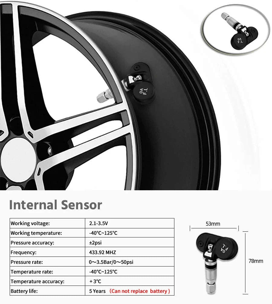 E-ACE Solar-Powered TPMS Tire Monitoring System-K02-internal sensor