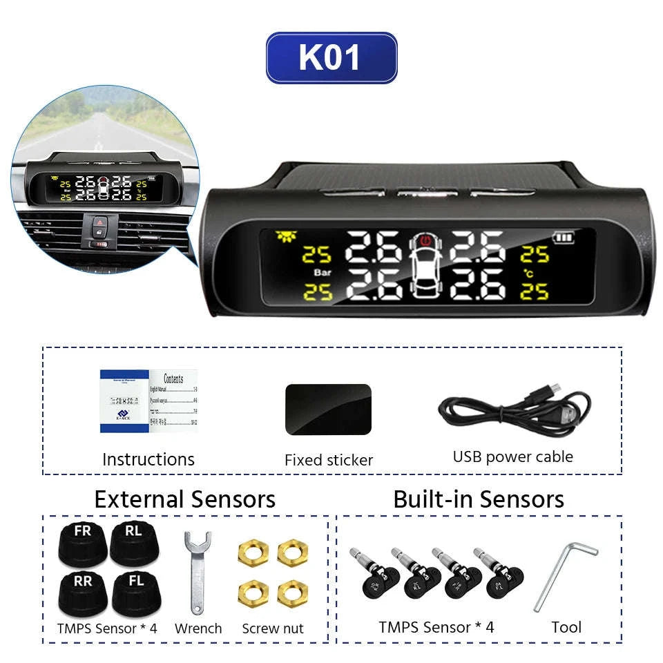 E-ACE Solar-Powered TPMS Tire Monitoring System-K02-internal sensor