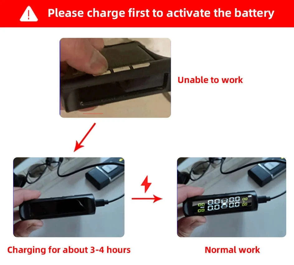 E-ACE Solar TPMS Tire Pressure Monitor System-K01-External Sensor