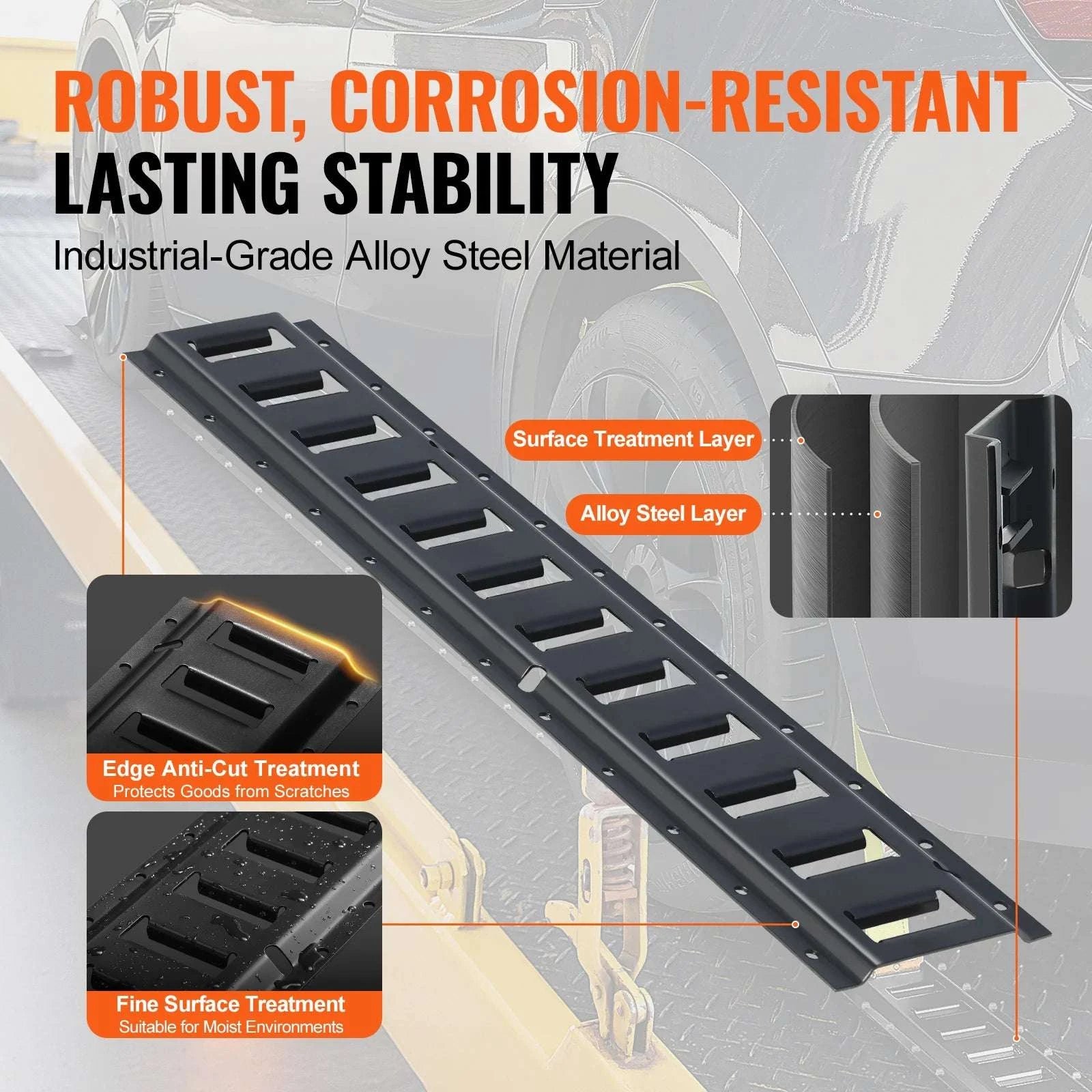 E-Track Tie Down Rail Kit 4 Pack 2000lbs Load for Trailers & Garages-2ft / Poland