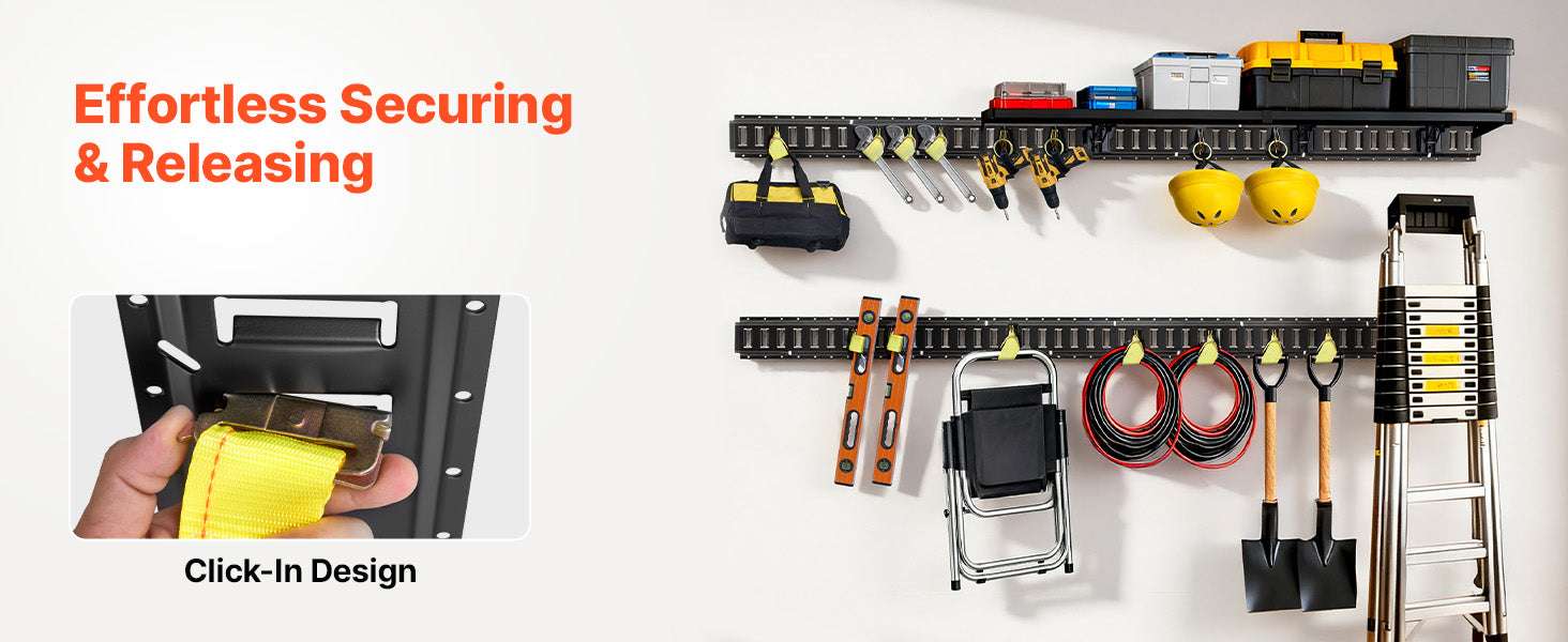 E-Track Tie-Down Rail Kit 8 Pack with Straps & O-Rings-8 Pack / United States