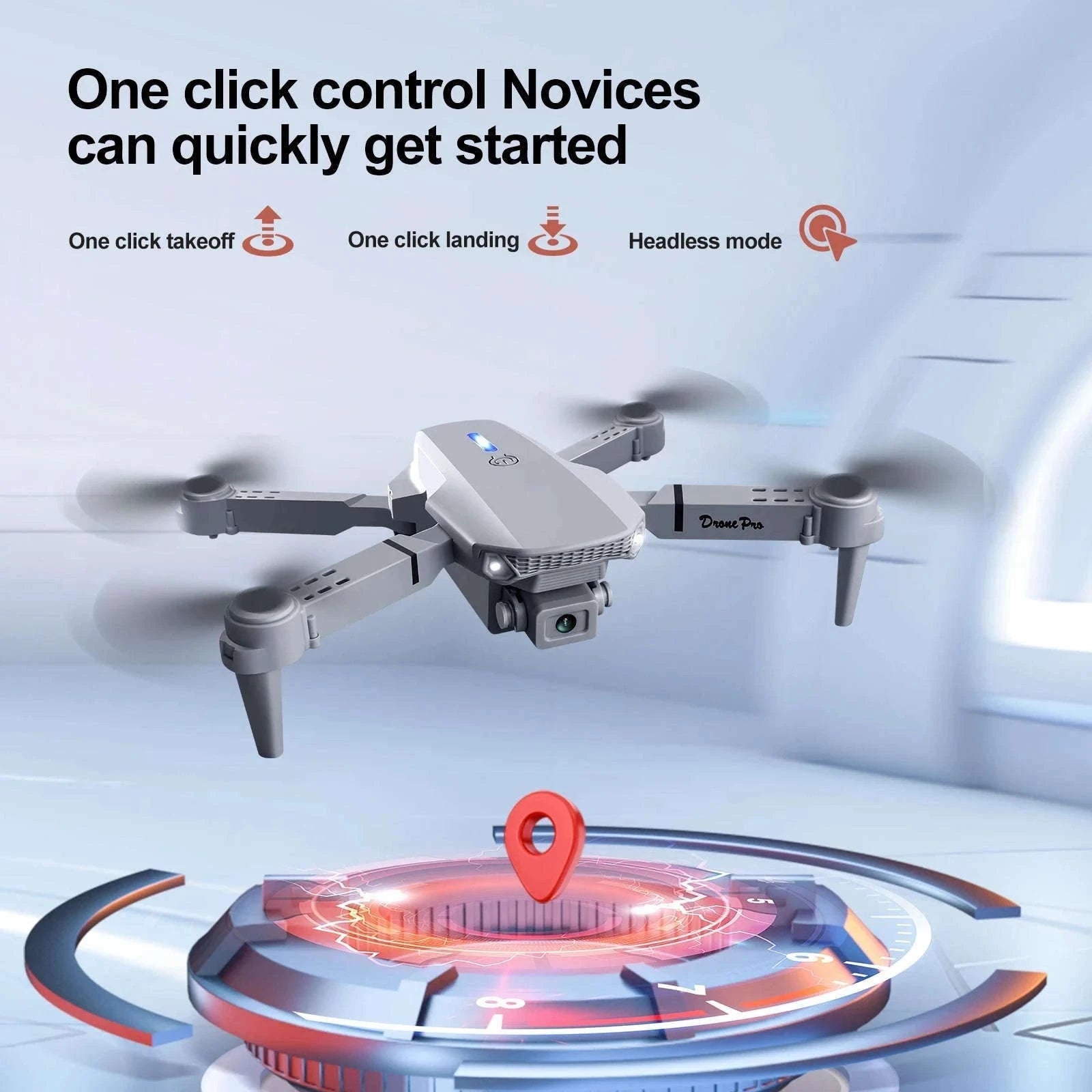 E88 E99 Drone with Screen Remote and Dual Camera-E99-grey