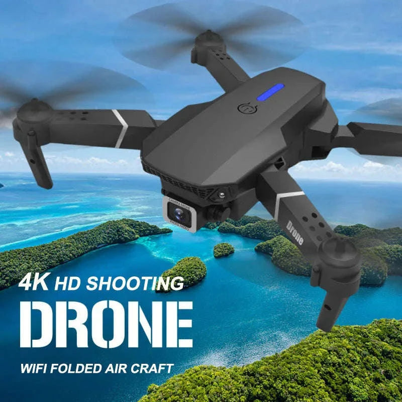 E88 Pro Drone with Dual Camera and Optical Flow-Gray-Two Camera