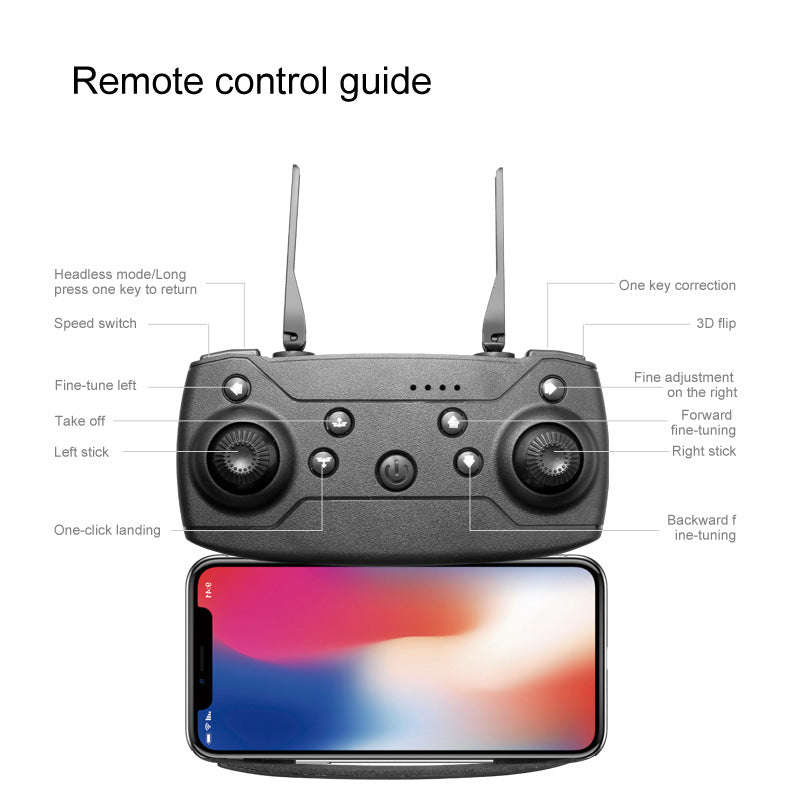 E88 Pro Drone with Dual Camera and Optical Flow-Gray-Two Camera