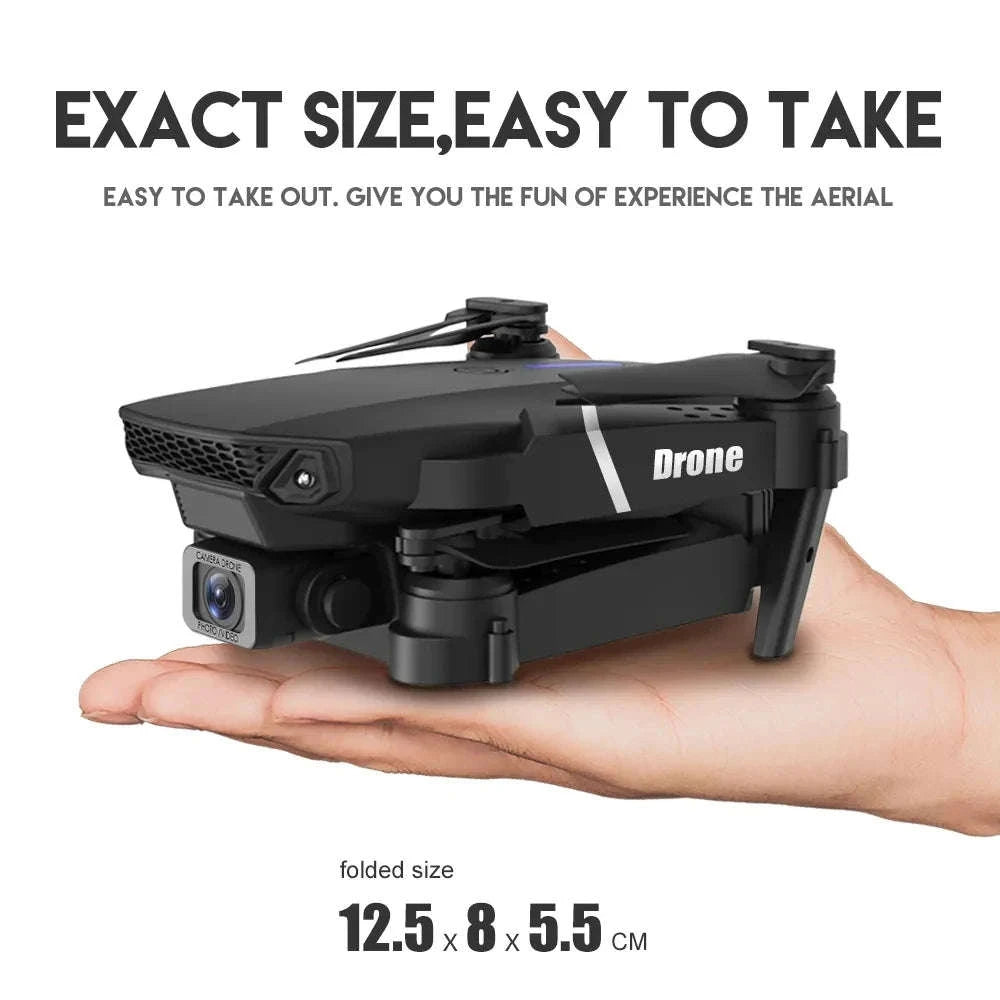 E88 Pro Drone with Dual Camera and Optical Flow-Gray-Two Camera