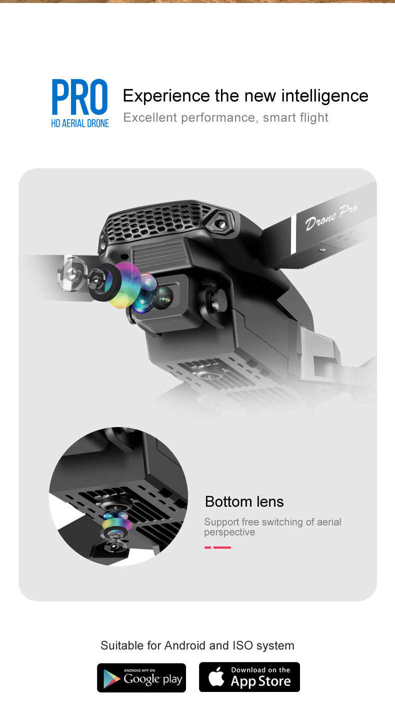 E88 Pro Drone with Dual Camera and Optical Flow-Gray-Two Camera