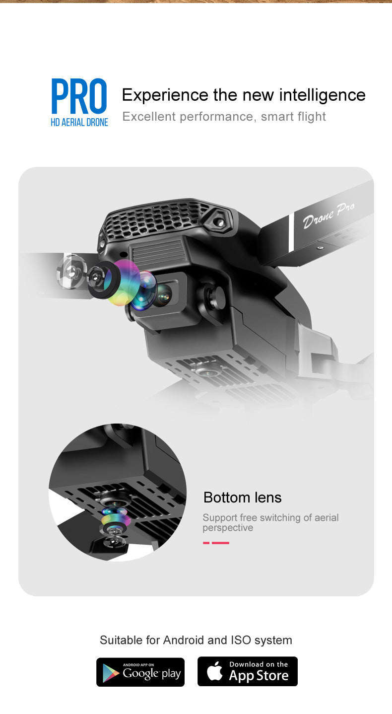 E88 Pro Drone with Dual Camera and Optical Flow-Gray-Two Camera