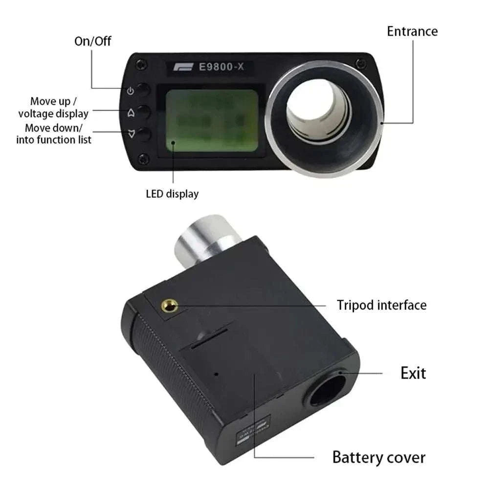 E9800-X Shooting Chronograph with LCD Display and Speed Measurement-Brown