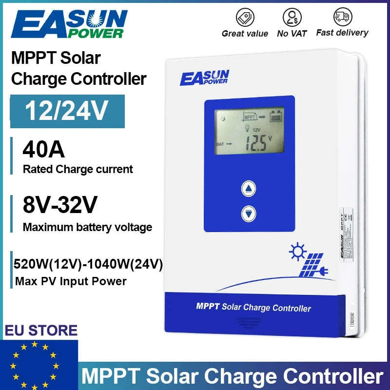EASUN Power MPPT Solar Charge Controller-20A / PL