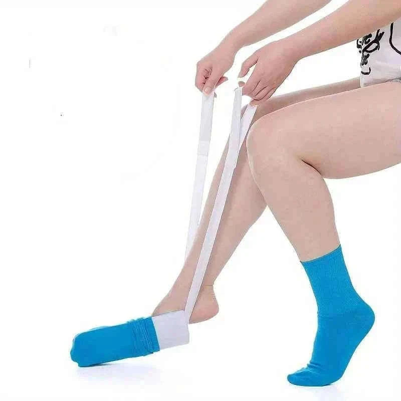 Easy-On Sock Aid Tool with Ergonomic Handle-GRAY