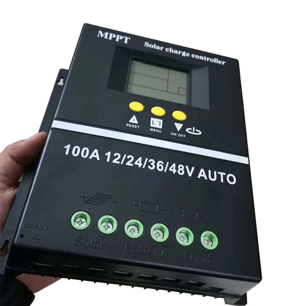 ECGSOLAX MPPT Solar Charge Controller 80A 100A 12V-48V Dual USB-80A / 12V 24V 36V 48V / GERMANY