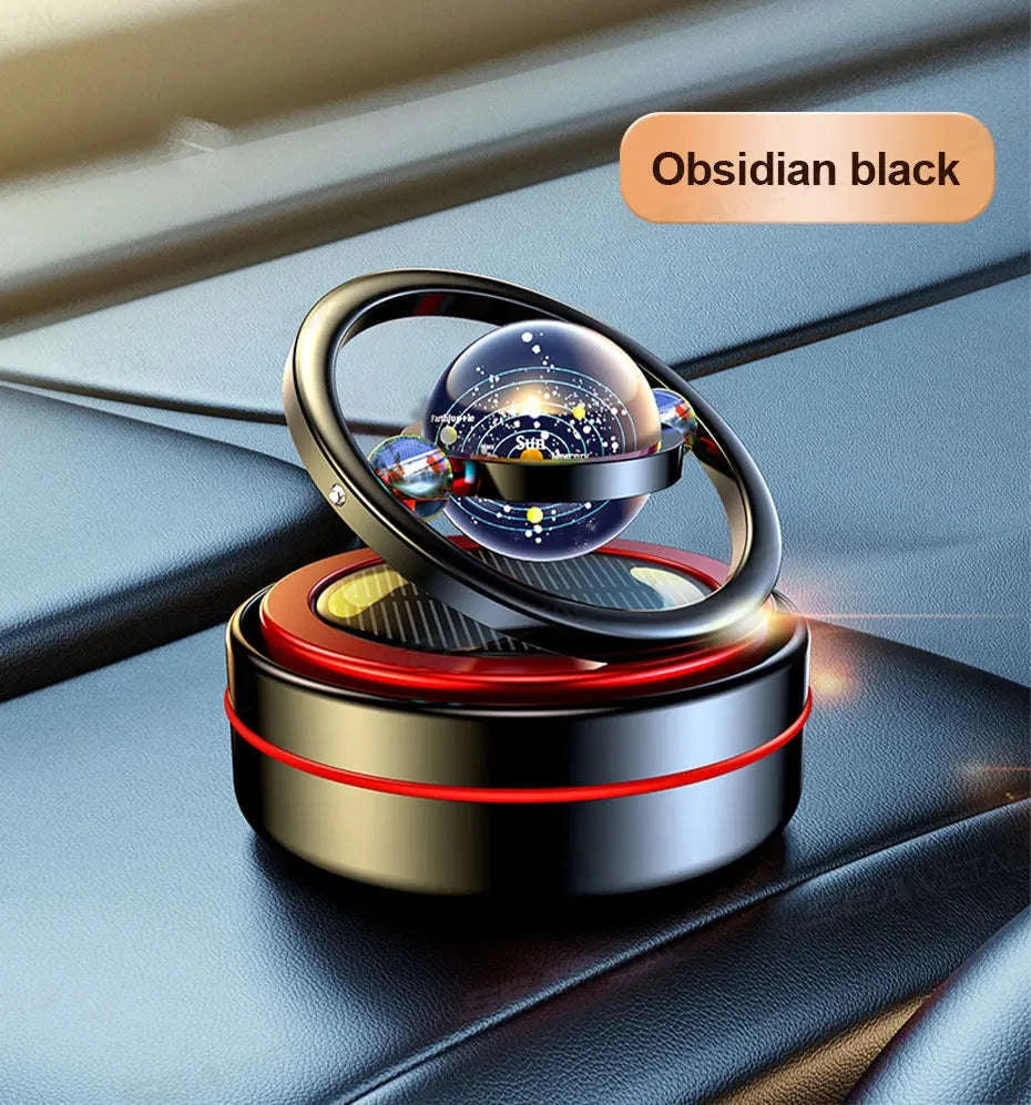 Eco-Friendly Solar Car Air Freshener with Automatic Rotation-Lemon