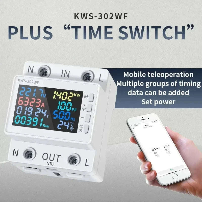 EcoSense 8-in-1 Smart Energy Meter for Home Monitoring-KWS-302L