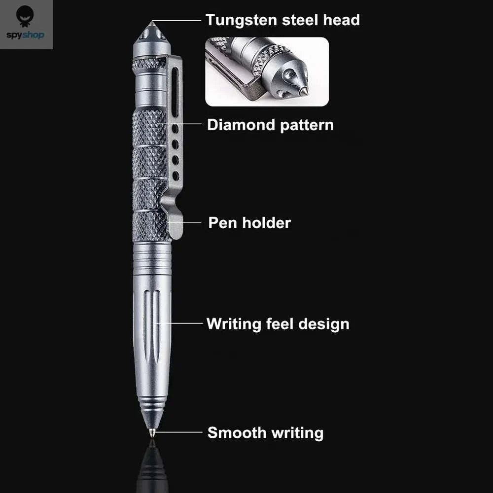 EDC Safety Pen – Durable Everyday Carry Tool for Protection and Writing-Gray Pen