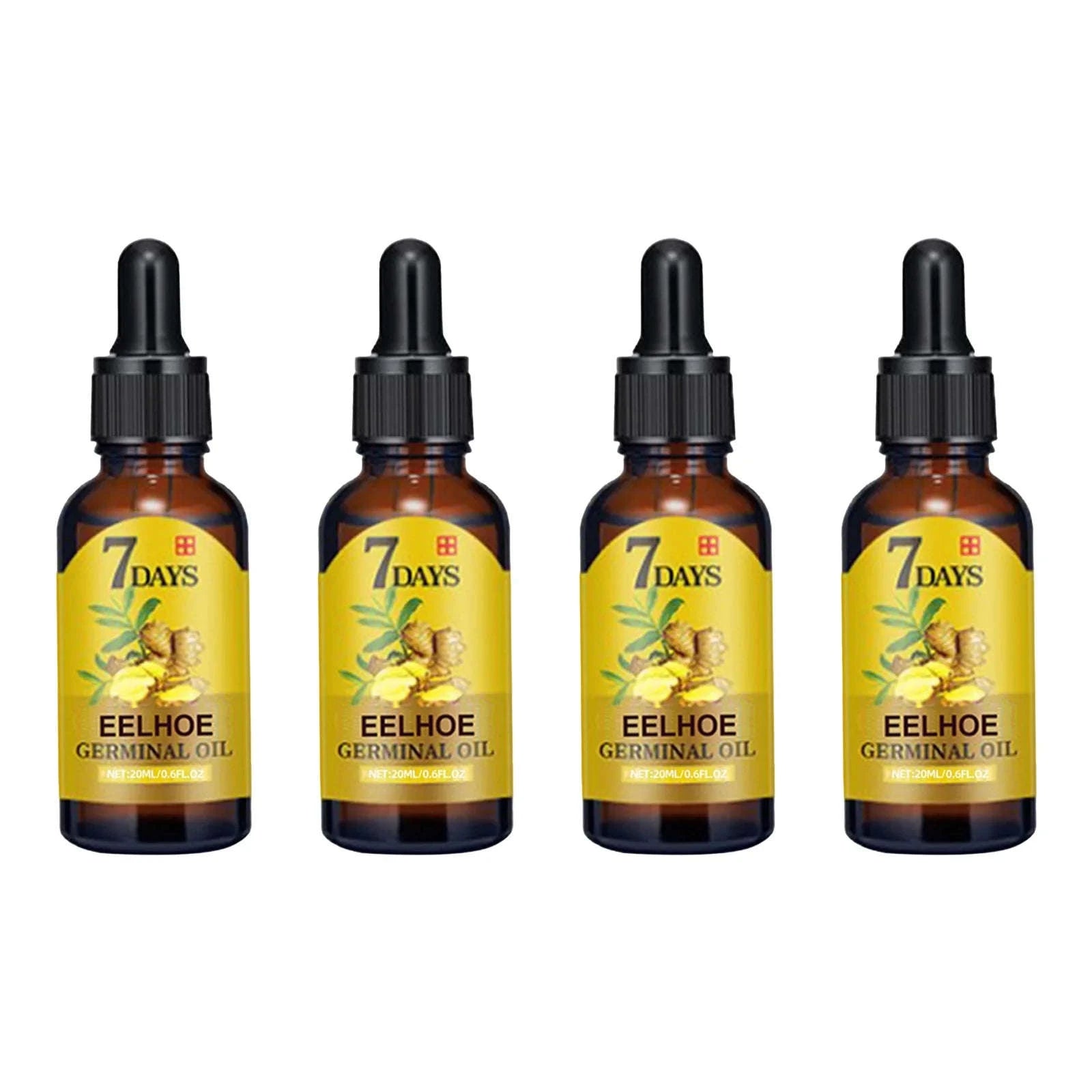 EELHOE 20ml Ginger Hair Growth Oil Strengthening Scalp Nourishing Hair Roots Anti Loss Fuller Care Hairs Essence for Women Men-1 Pc / United States