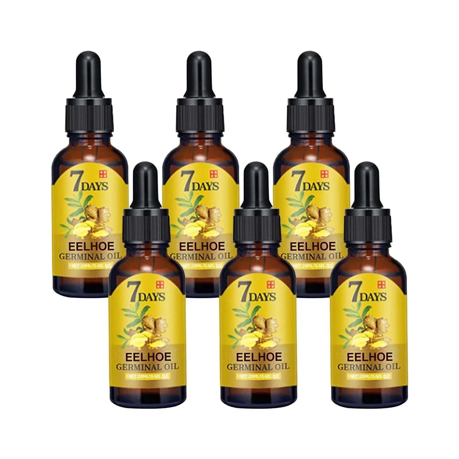 EELHOE 20ml Ginger Hair Growth Oil Strengthening Scalp Nourishing Hair Roots Anti Loss Fuller Care Hairs Essence for Women Men-1 Pc / United States