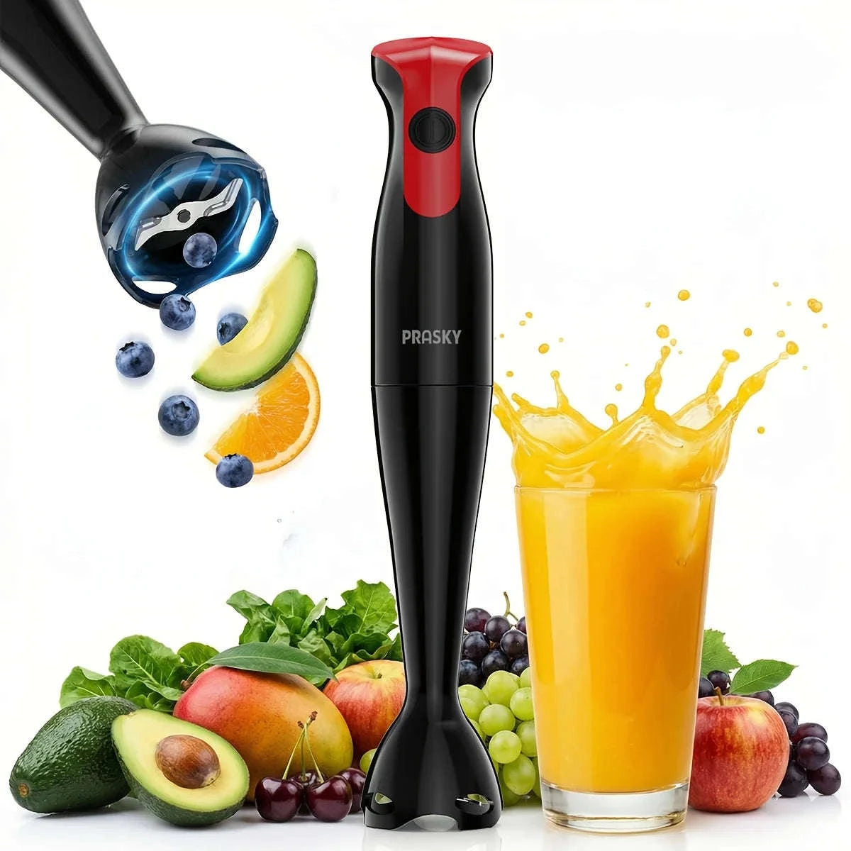 Effortless Immersion Hand Blender for Smoothies, Soups, and Purees-black / United States