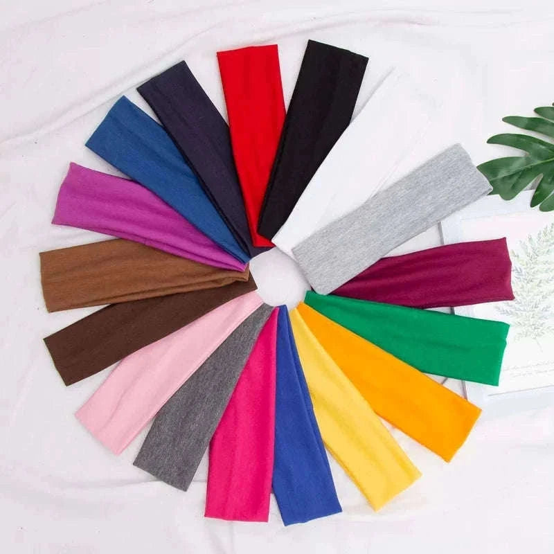 Elastic Cotton HairBand for Secure, Comfortable All-Day Hold-Light Grey