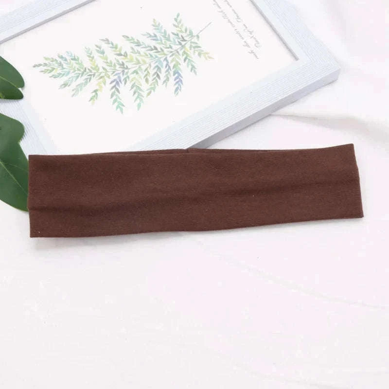 Elastic Cotton HairBand for Secure, Comfortable All-Day Hold-Light Grey