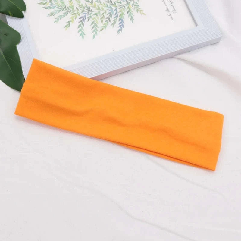 Elastic Cotton HairBand-Light Grey