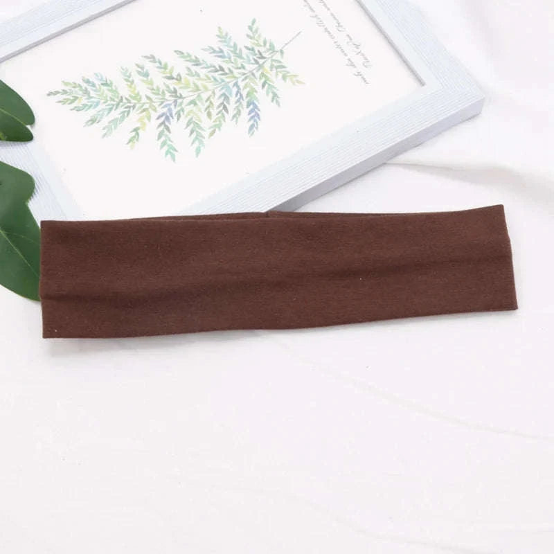 Elastic Cotton HairBand-Light Grey