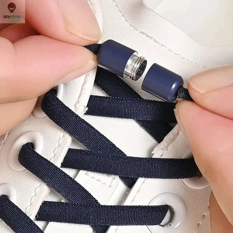 Elastic No Tie Shoelaces – Effortless Fit for Kids and Adults-16 Pairs White / 100cm