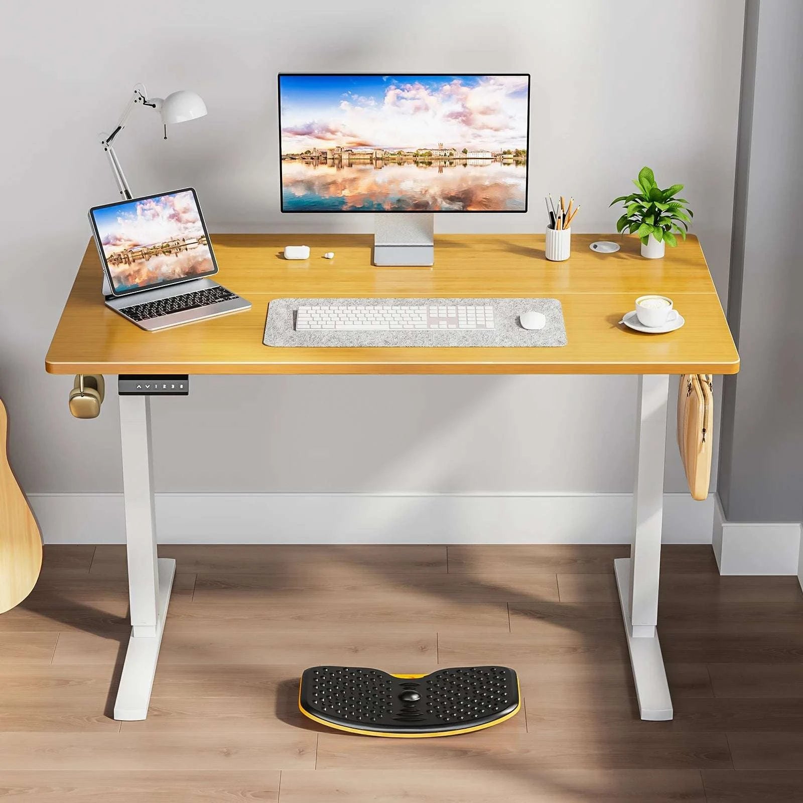 Electric Adjustable Standing Desk with Memory Height Control-48IN Rust / United States