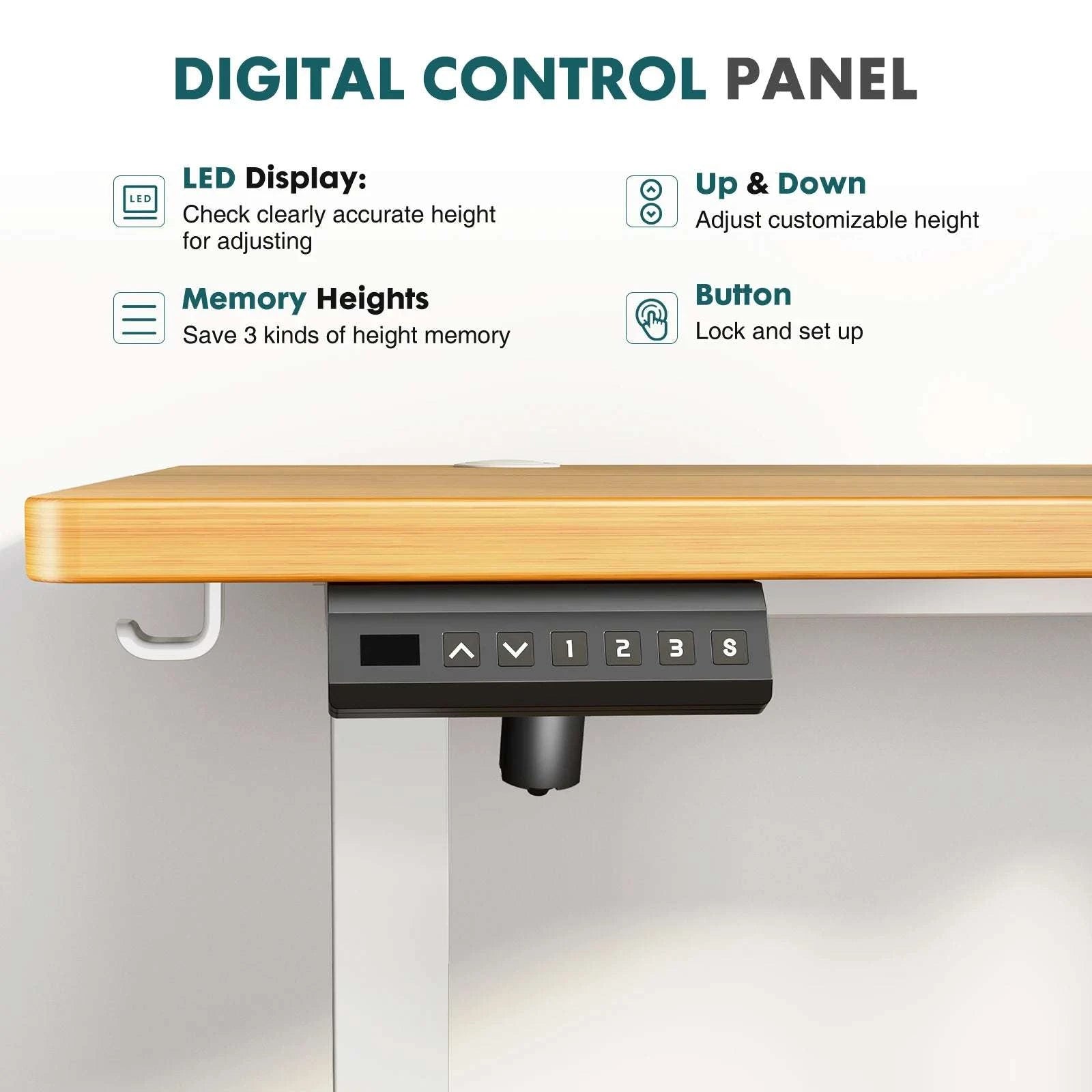 Electric Adjustable Standing Desk with Memory Height Control-48IN Rust / United States