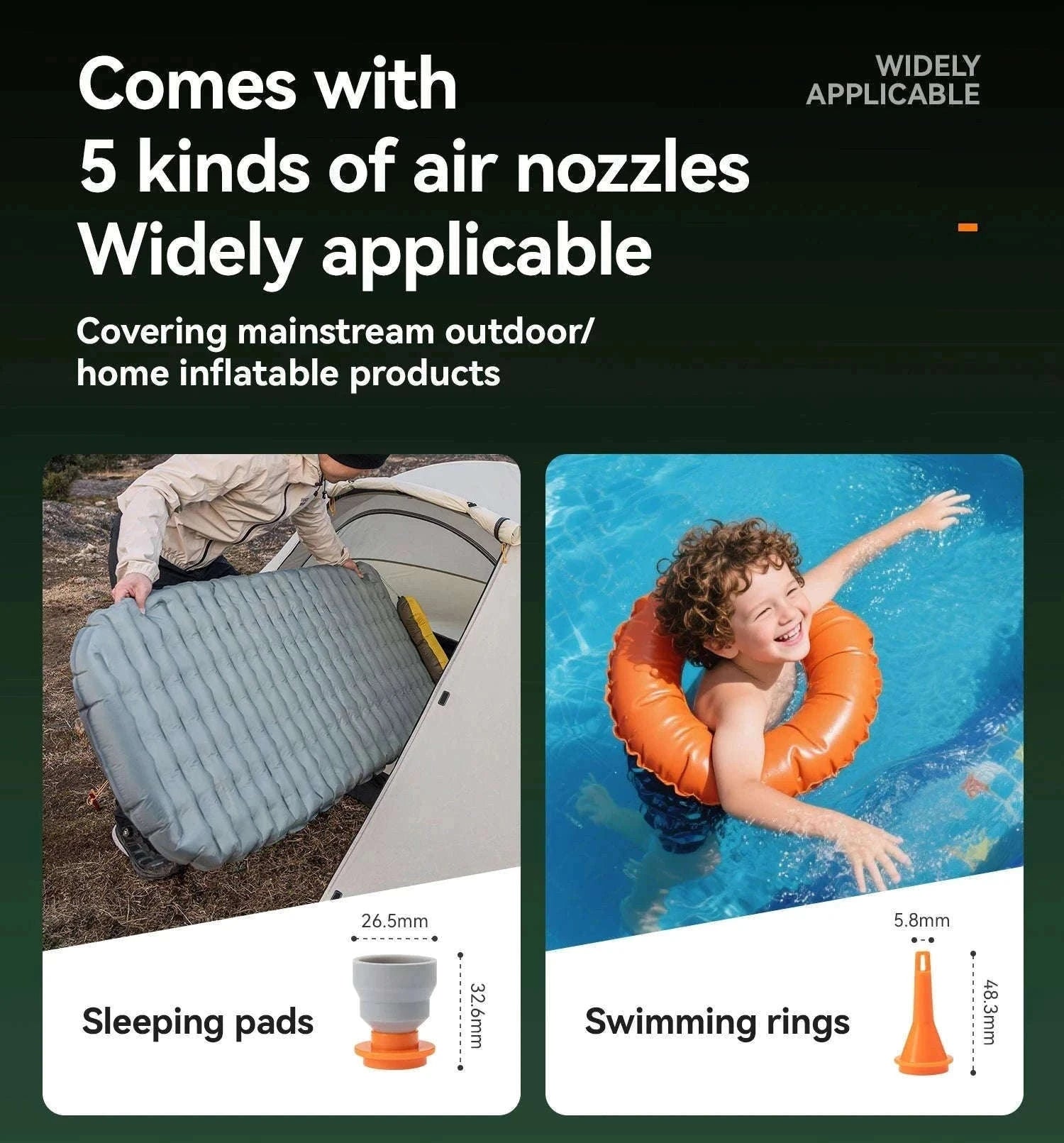 Electric Air Pump for Inflatable Mattresses, Pillows and More-600153-1