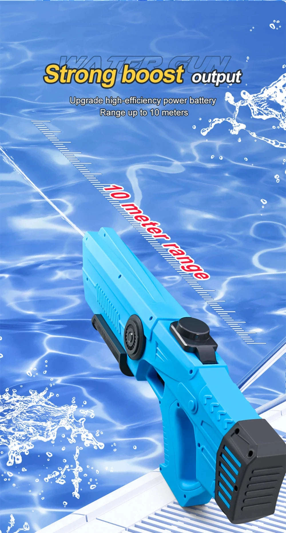Electric Automatic Water Gun Toy-Blue