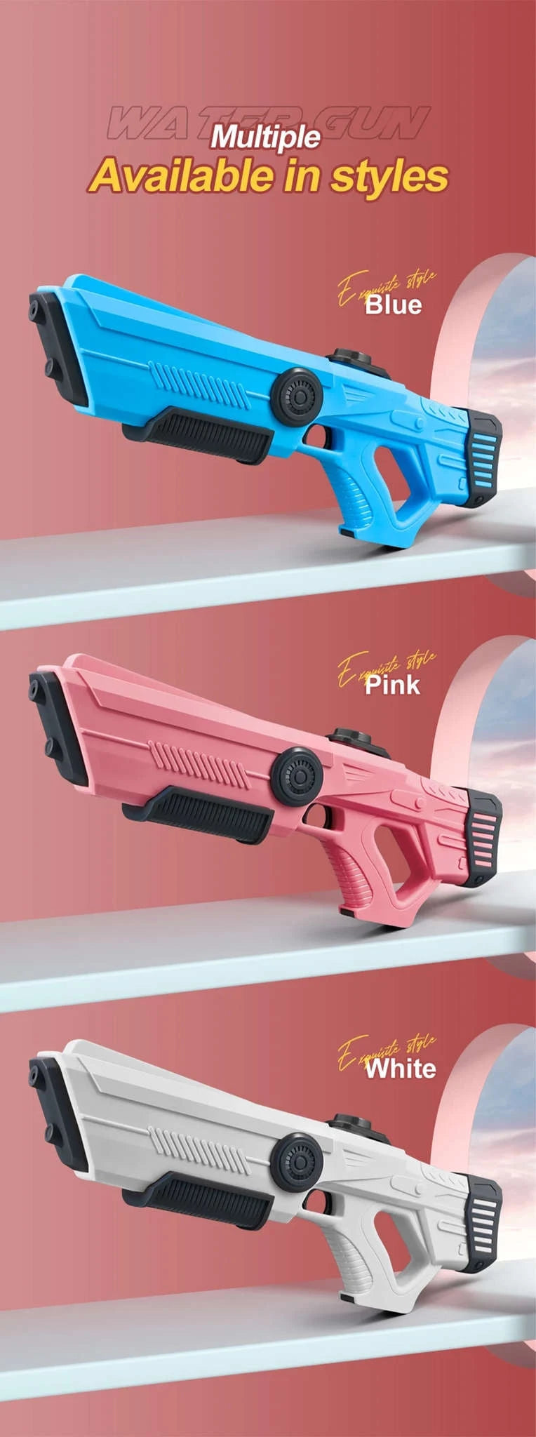 Electric Automatic Water Gun Toy-Blue